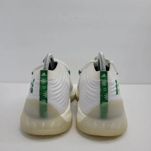 Sample Adidas SM Crazy Exp Low Christmas Mens Shoes White Green AQ0373 US Size 9
