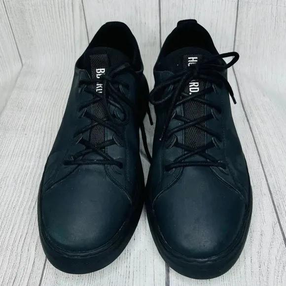 Samuel Hubbard Flight Sneaker Low-Top Black Leather Shoes Men’s Size 9.5