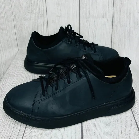Samuel Hubbard Flight Sneaker Low-Top Black Leather Shoes Men’s Size 9.5