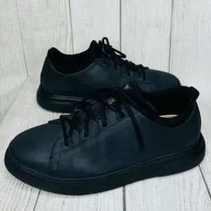 Samuel Hubbard Flight Sneaker Low-Top Black Leather Shoes Men’s Size 9.5