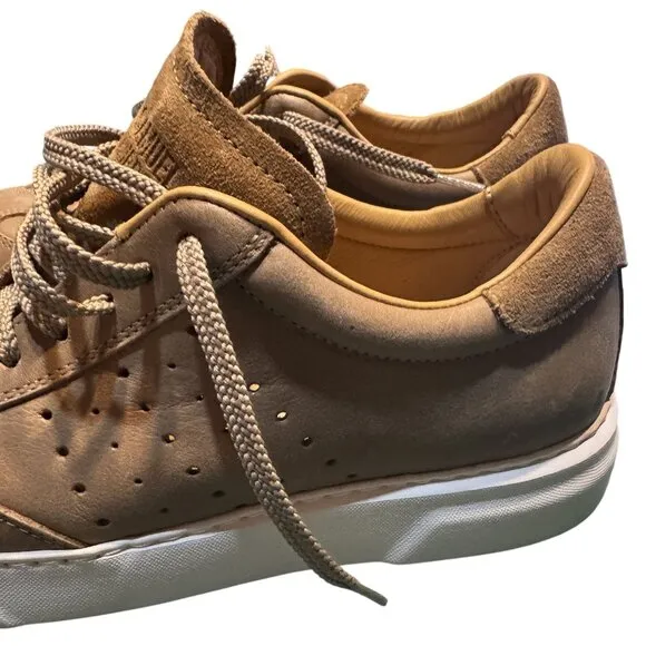 Samuel Hubbard Mens US 7 Leather Casual Sneakers Beige Lace-Up Comfort Shoes Cra