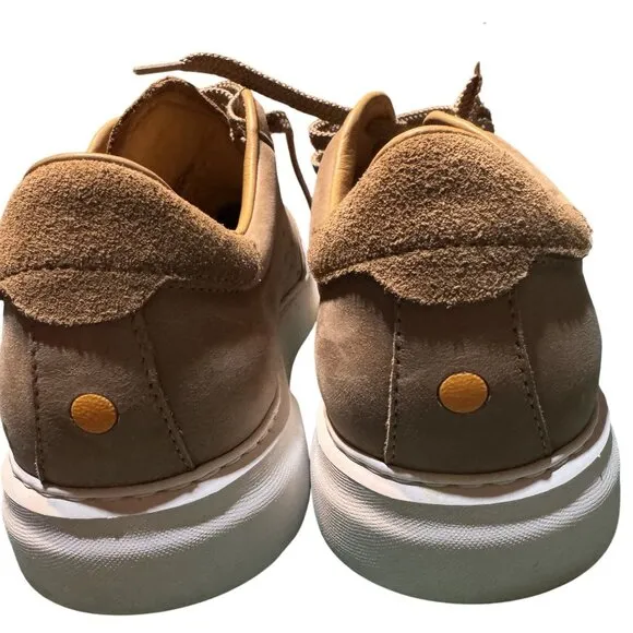 Samuel Hubbard Mens US 7 Leather Casual Sneakers Beige Lace-Up Comfort Shoes Cra