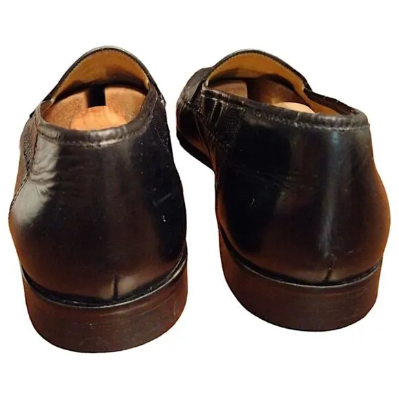 Sandro Moscoloni Genuine Lizard Loafer, Made in Spain, Black, Size 10