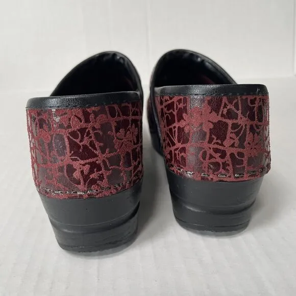 Sanita Professional Clogs Comfort Slip On Working Shoes Crackled Leather US 6 37