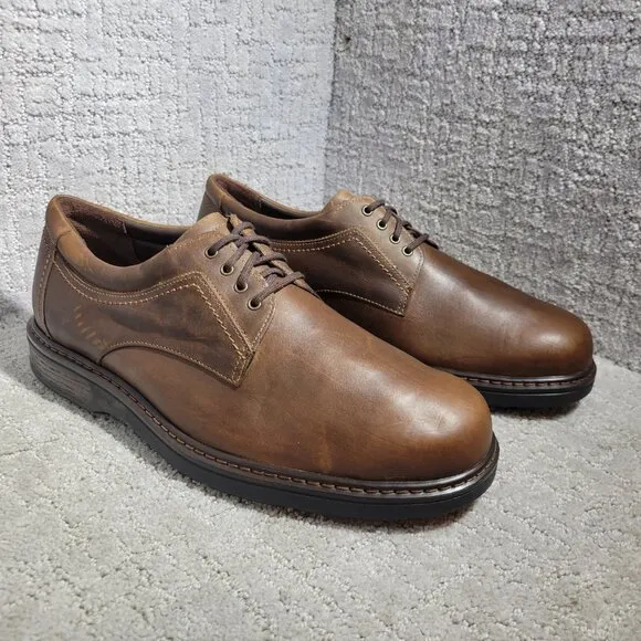 SAS Aden Men's Size 11.5 WW US Brown Leather Comfort Oxford Shoes Made in USA