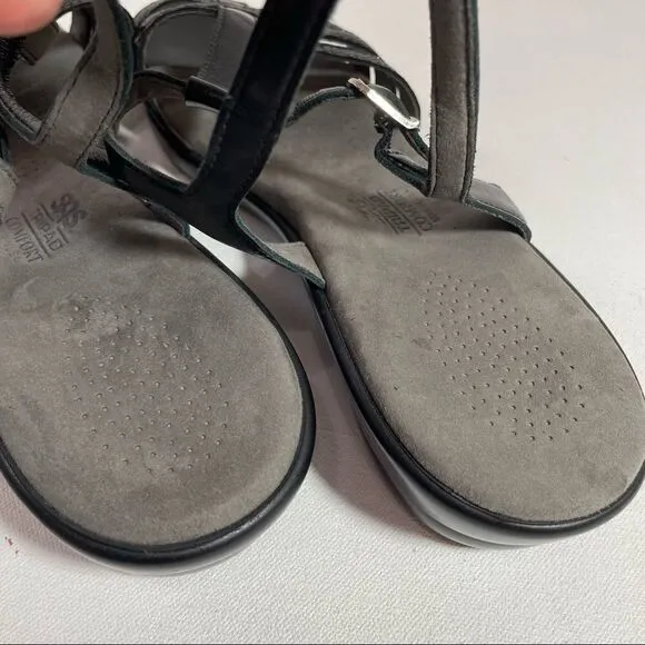 SAS Capri T-Strap Sandal Black snake size 9.5-10.5 Wide?