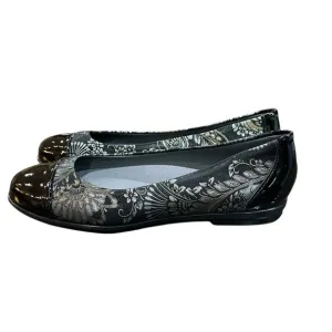 SAS Scenic Ballet Flat Brocade Patent Leather Round Toe Slip On Size 10 N‎ NEW