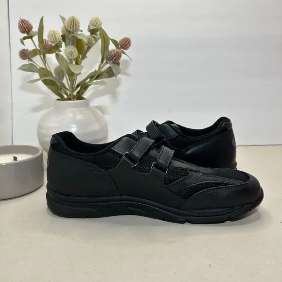 SAS Tour Mesh Hook &amp; Loop Walking Shoes Sneakers Black Women 9.5 Wide NWOB