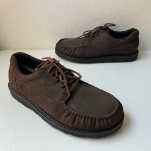 SAS Walk Around Non-Slip ‘Bout Time Moc Shoes Vibram Comfort USA Brown Size 10