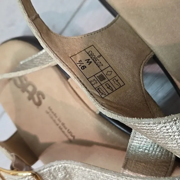 SAS Women Leather Comfort Sandals shoes sz 9.5W