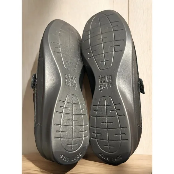 SAS Women's Roamer Black Leather Mary Jane Shoes 9.5M Comfort USA