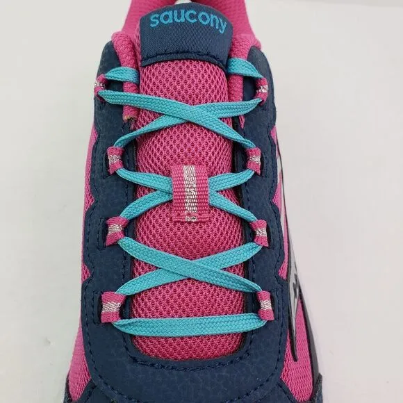 Saucony Dash Girls Sz 5Y Womens Sz 6.5 navy Blue Pink Sneaker Shoes SK167383