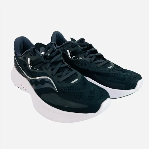 Saucony Men's Guide 15 Running Athletic Shoes Black/White Size 7