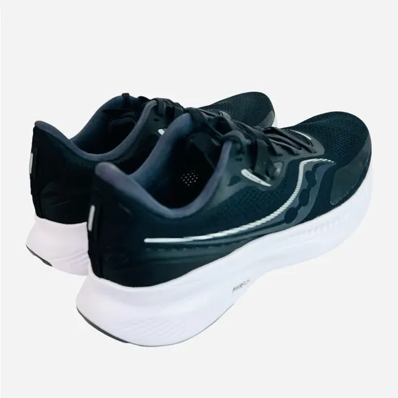 Saucony Men's Guide 15 Running Athletic Shoes Black/White Size 7