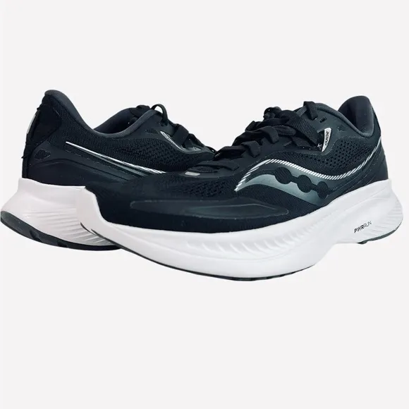Saucony Men's Guide 15 Running Athletic Shoes Black/White Size 7