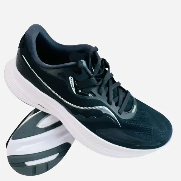 Saucony Men's Guide 15 Running Athletic Shoes Black/White Size 7