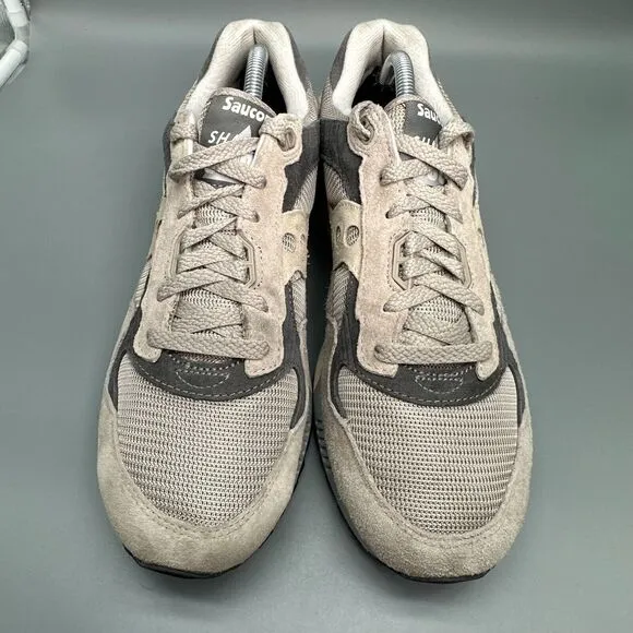 Saucony Shadow 5000 Men's 11 Sand White Suede Sneaker Lace-Up Low Top Shoes