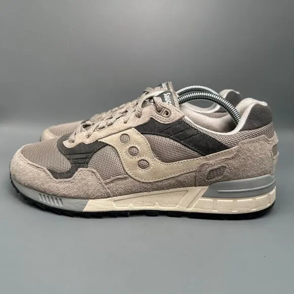 Saucony Shadow 5000 Men's 11 Sand White Suede Sneaker Lace-Up Low Top Shoes