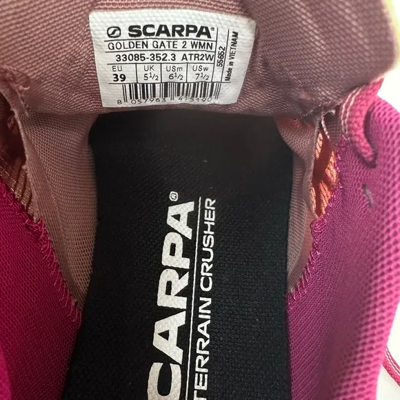 Scarpa Women's Multicolor Golden Gate ATR 2 GTX Trail Running Shoes size 7.5