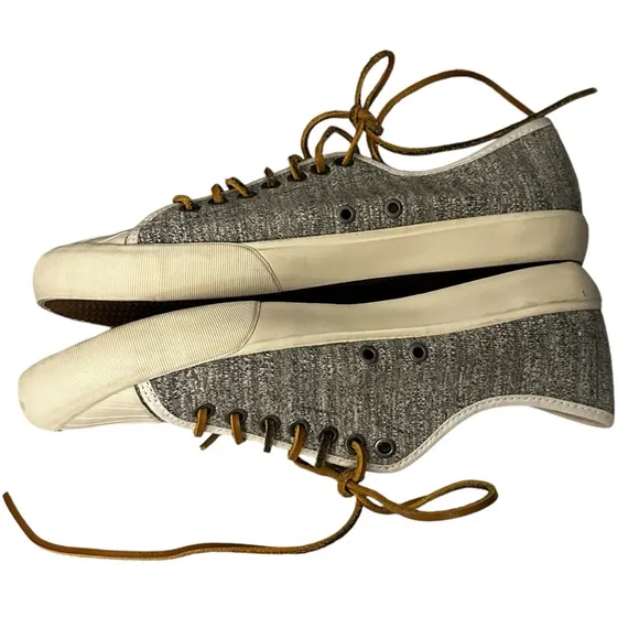 SeaVees x Todd Snyder Army Issue Low Top Sneaker in Grey Jersey. Men’s size 8