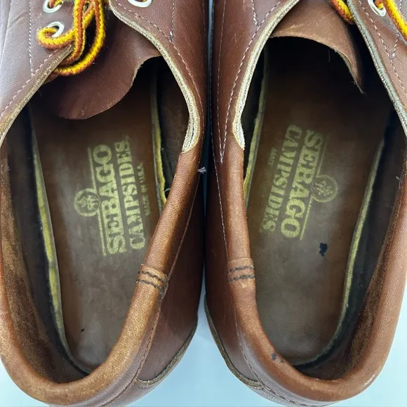 Sebago Campsides boat shoes brown leather Men’s 14