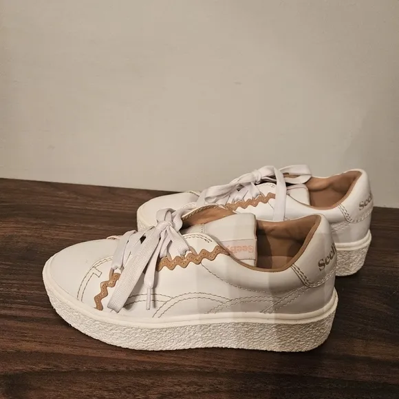 See By Chloe Sevy Shoes Womens 36, White Leather Low Top Sneakers Sevy Calfskin