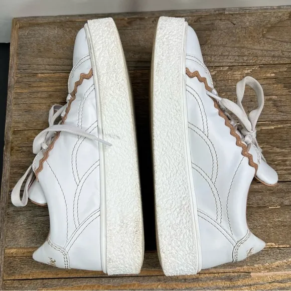 See By Chloe Sevy Shoes Womens 39 White Leather Low Top Sneakers Sevy Calfskin