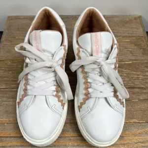 See By Chloe Sevy Shoes Womens 39 White Leather Low Top Sneakers Sevy Calfskin