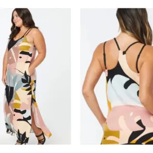 SheBird The Savannah Strappy Maxi Bra Dress tropical floral XS