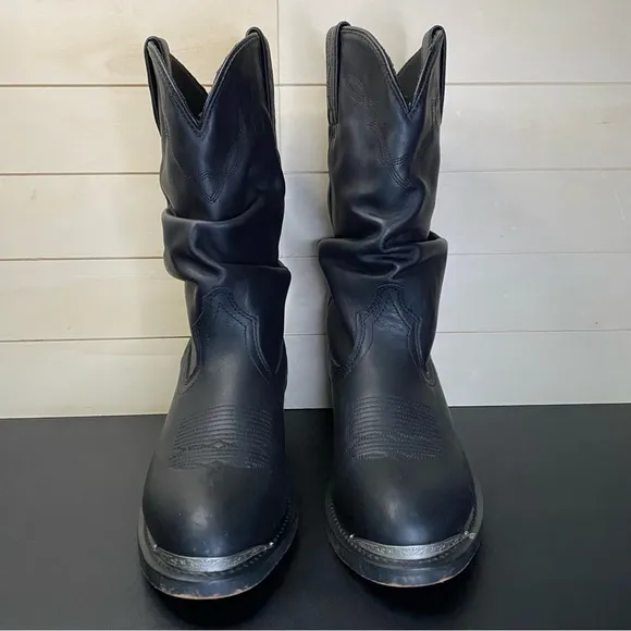 Shyanne Shy Slouch Cowboy Boots Women's Size 9 Shoes Black Leather 1131BL