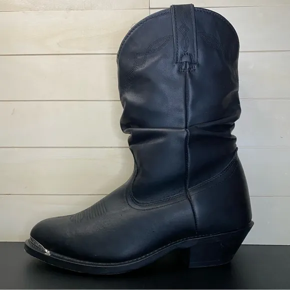 Shyanne Shy Slouch Cowboy Boots Women's Size 9 Shoes Black Leather 1131BL
