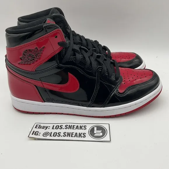 Size 10 - Jordan 1 Retro OG High Patent Bred (555088-063)