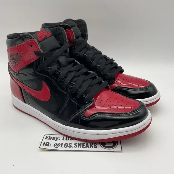 Size 10 - Jordan 1 Retro OG High Patent Bred (555088-063)