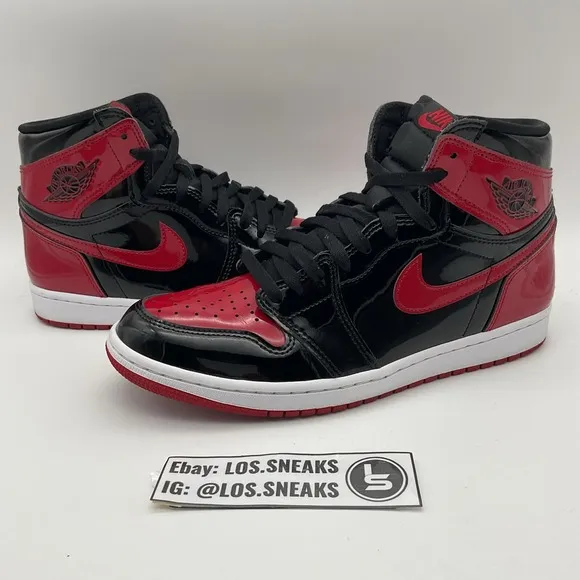 Size 10 - Jordan 1 Retro OG High Patent Bred (555088-063)