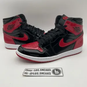 Size 10 - Jordan 1 Retro OG High Patent Bred (555088-063)