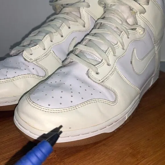 Size 10 Nike Dunk High Sail Gum White Leather Women's Shoes Sneakers DD1869-109