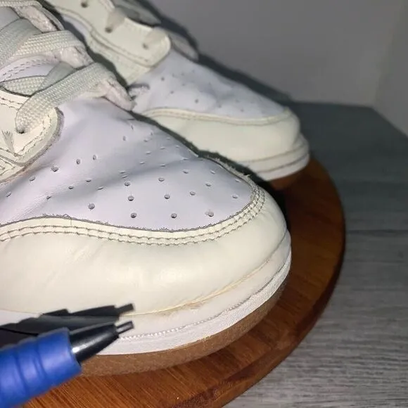 Size 10 Nike Dunk High Sail Gum White Leather Women's Shoes Sneakers DD1869-109