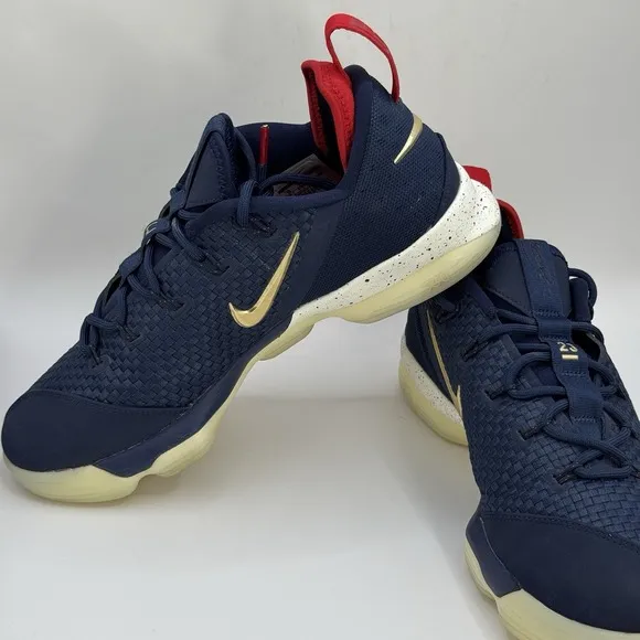 Size 10 - Nike Zoom LeBron ST Low Midnight Navy Metallic Gold 878636-400