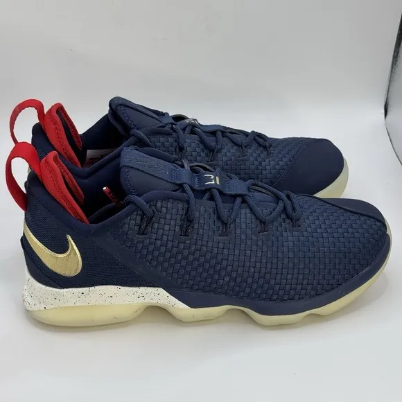 Size 10 - Nike Zoom LeBron ST Low Midnight Navy Metallic Gold 878636-400