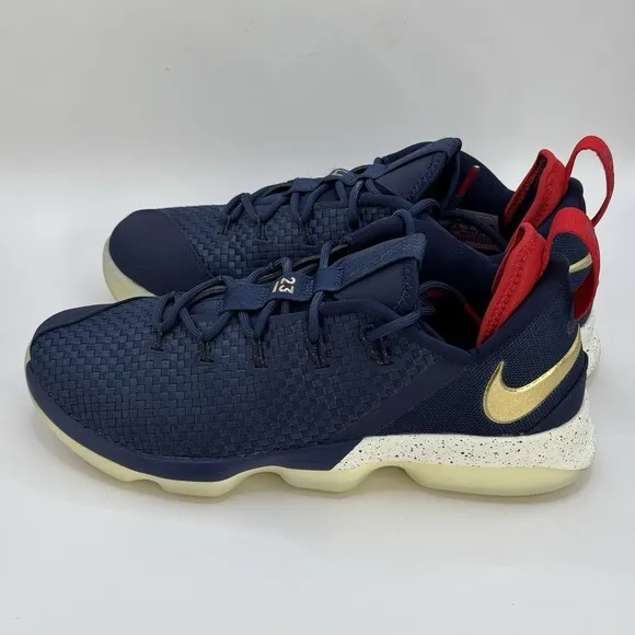 Size 10 - Nike Zoom LeBron ST Low Midnight Navy Metallic Gold 878636-400
