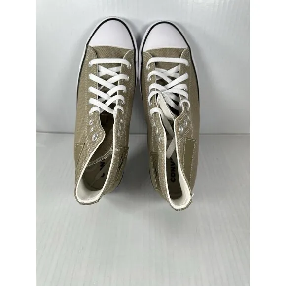 Size 10.5 Mens Converse CTAS Patch Hi Top Jacquard Sneaker Shoe Army Olive Green