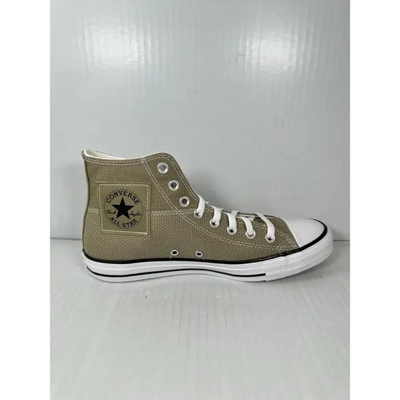 Size 10.5 Mens Converse CTAS Patch Hi Top Jacquard Sneaker Shoe Army Olive Green