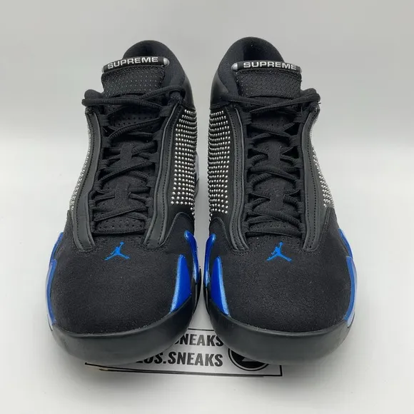 Size 12 - Supreme x Air Jordan 14 Retro Black Varsity Royal (BV7630-004)