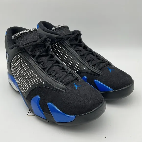 Size 12 - Supreme x Air Jordan 14 Retro Black Varsity Royal (BV7630-004)