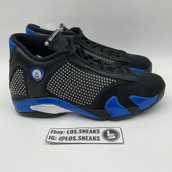Size 12 - Supreme x Air Jordan 14 Retro Black Varsity Royal (BV7630-004)