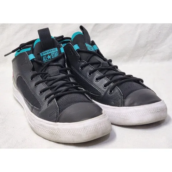 Size 12M/14W - Converse Chuck Taylor All Star Ultra Low Black Turbo Green