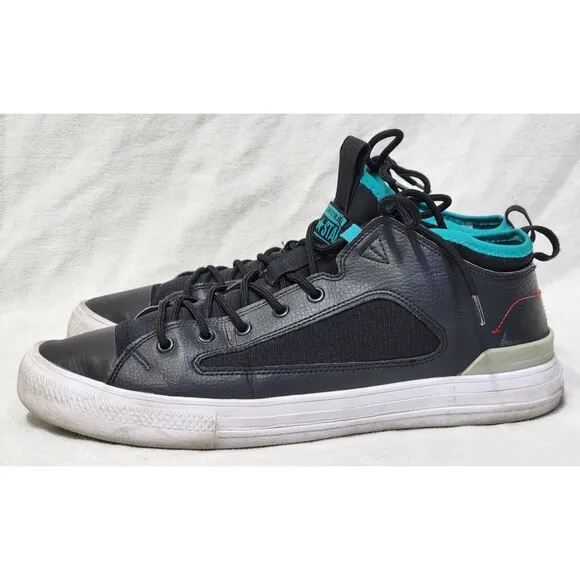 Size 12M/14W - Converse Chuck Taylor All Star Ultra Low Black Turbo Green