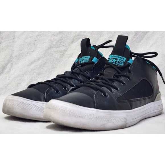 Size 12M/14W - Converse Chuck Taylor All Star Ultra Low Black Turbo Green