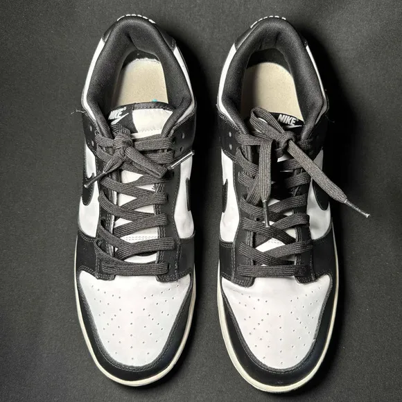 Size 13 - Nike Dunk Low Black White Men's Shoes - Ships Now