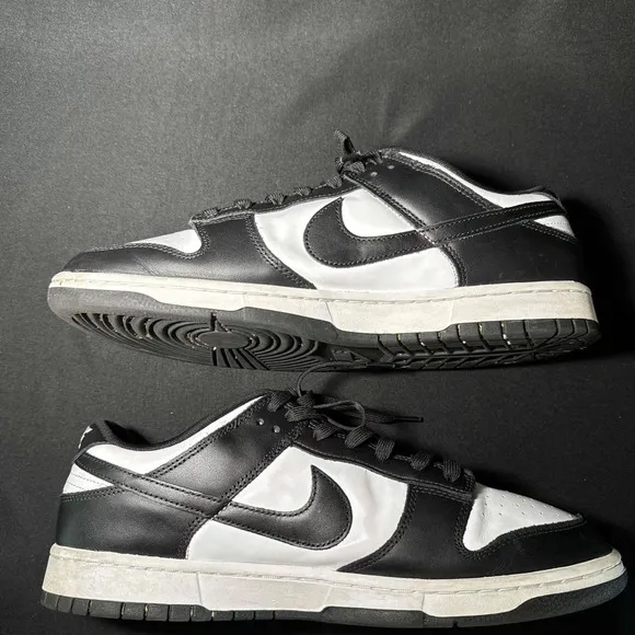 Size 13 - Nike Dunk Low Black White Men's Shoes - Ships Now